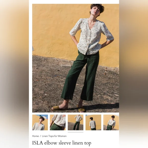 notPERFECT LINEN ISLA Top, XXL, Deep Turquoise - Picture 6 of 6